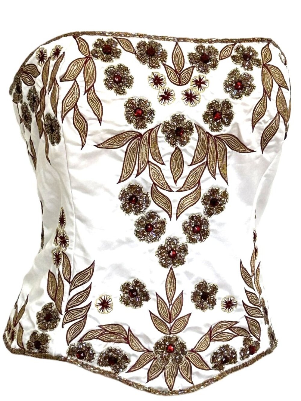 JASDEE Vintage Bustier Corset HandWork Gotta ThreadEmbroidery & Bead Style F3154